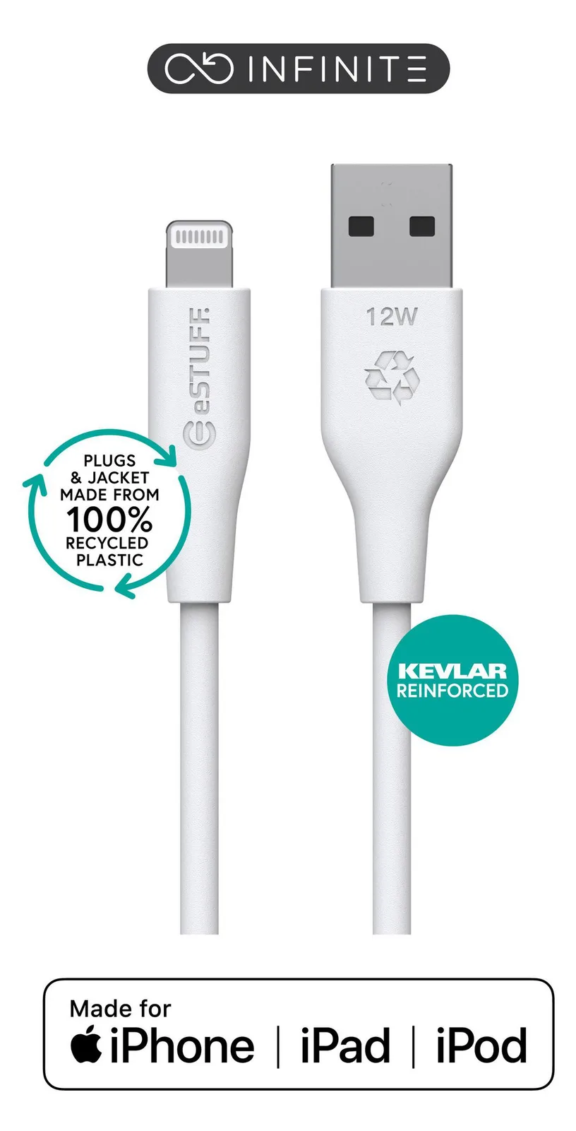 eSTUFF INFINITE - Lightning-Kabel - USB männlich zu Lightning männlich, Ansicht 2