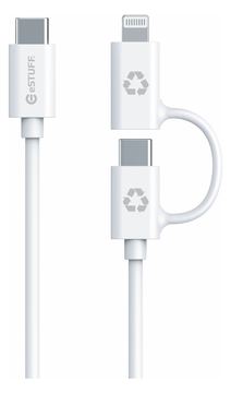 eSTUFF INFINITE GRS Super Soft 100% Recycled TPE 2-IN-1 - Kabel - Digital/Daten von LumaTech