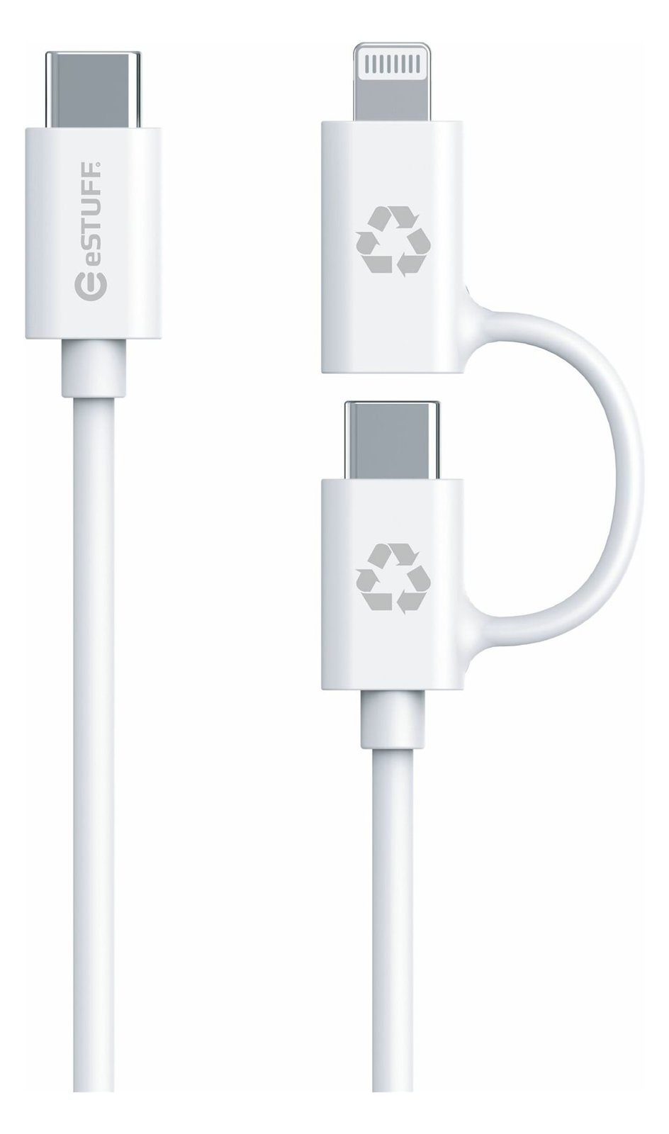 eSTUFF INFINITE GRS Super Soft 100% Recycled TPE 2-IN-1 - Kabel - Digital/Daten