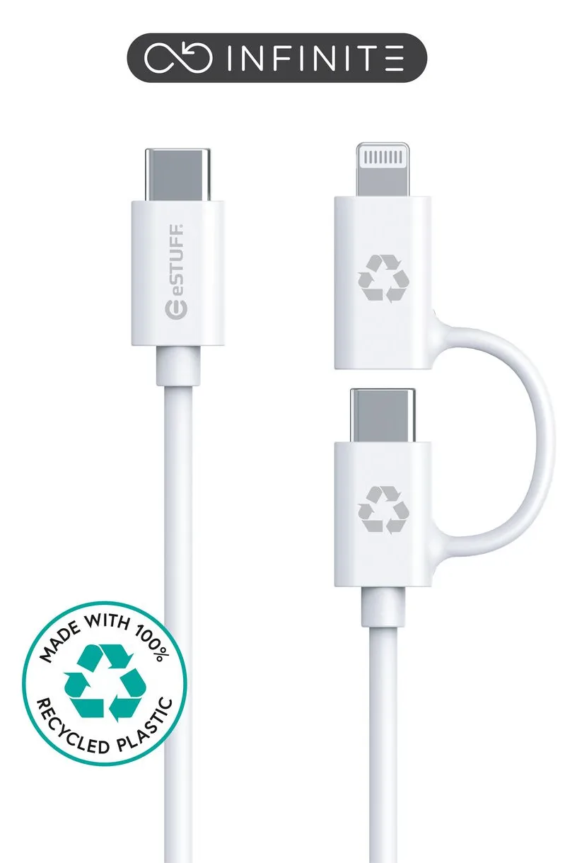 eSTUFF INFINITE GRS Super Soft 100% Recycled TPE 2-IN-1 - Kabel - Digital/Daten, Ansicht 3