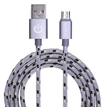 GARBOT Grab&Go Braided Micro-USB Cable Silver - Kabel - Digital/Daten von LumaTech