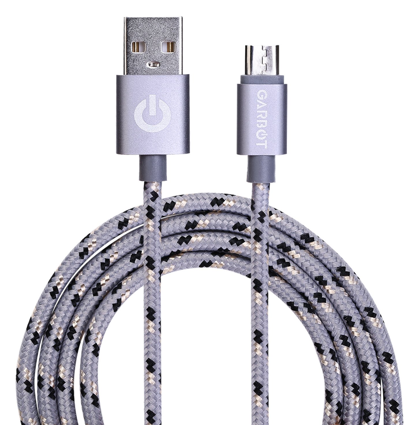 GARBOT Grab&Go Braided Micro-USB Cable Silver - Kabel - Digital/Daten