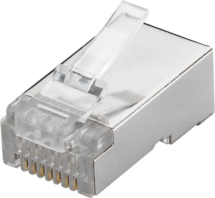 Goobay - Netzwerkanschluss - RJ-45 (M) - abgeschirmt - CAT 6 (Packung mit 10)