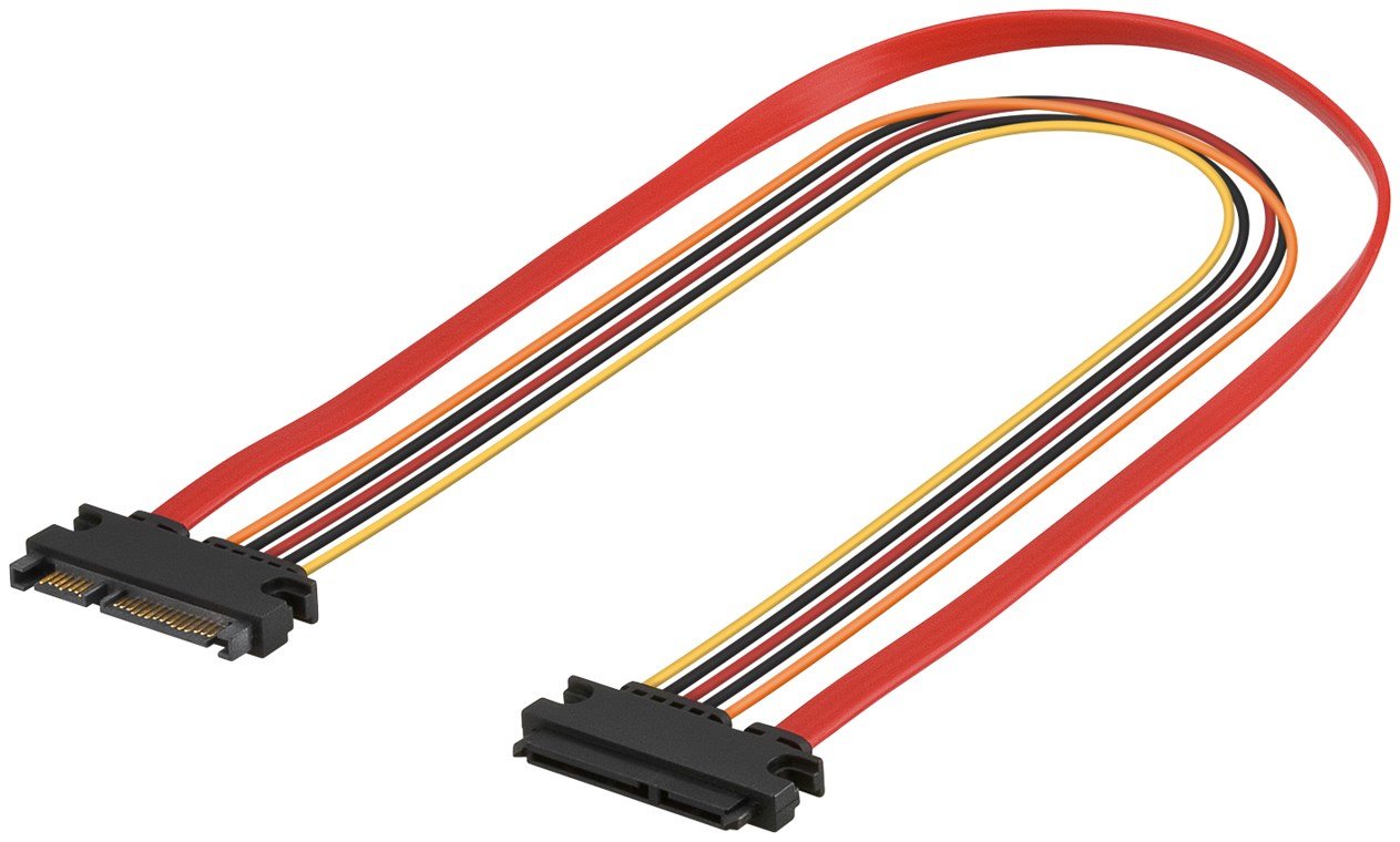 Goobay - SATA-Kabel - SATA Combo (M) bis SATA Combo (W)