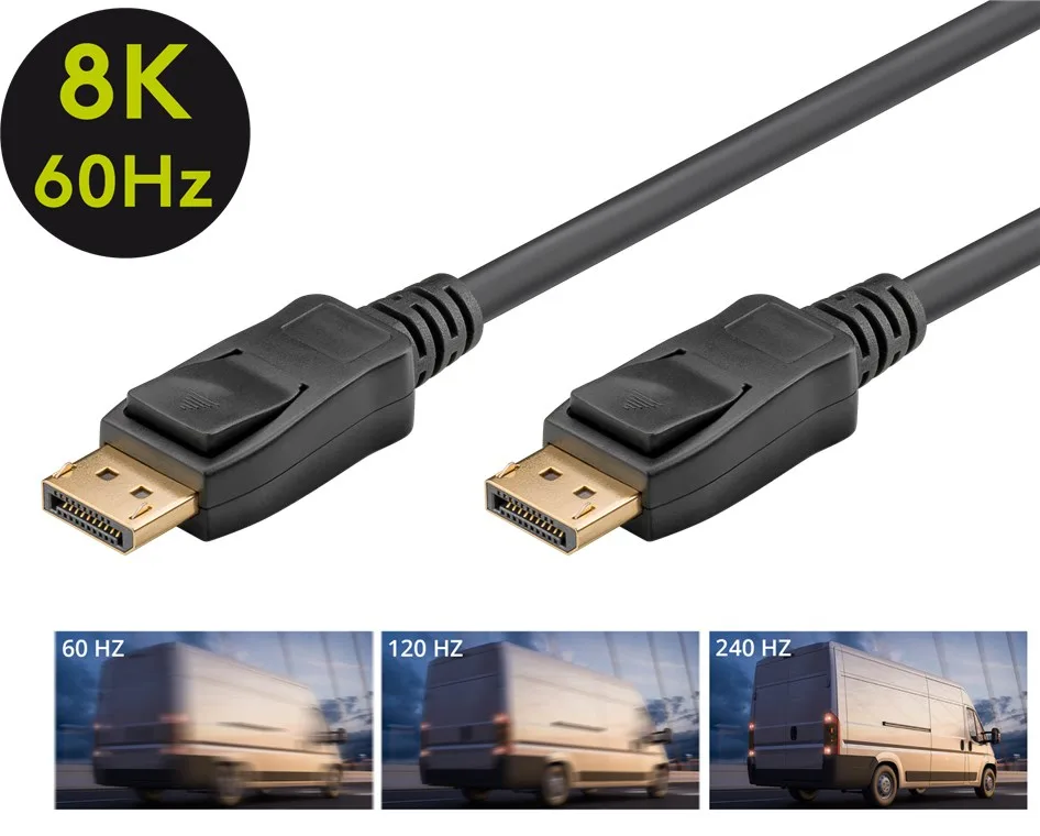Goobay DisplayPort -Kabel 2.0 40 Gbit/s - 8K/60Hz - 5m, Ansicht 2