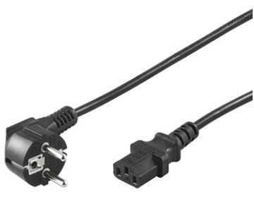 Goobay NK 101 S - Stromkabel - CEE 7/7 (M) gewinkelt zu IEC 60320 C13 gerade von LumaTech