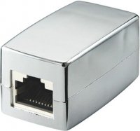 Goobay RJ45 Modularkupplung/Verbinder - CAT 6 - RJ-45 - Silber - Weiblich - Gerade - Nickel - Zink - Cat6