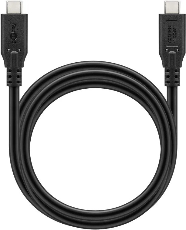 Goobay USB-C -Kabel USB4 100 W 40 Gbit/s Power Delivery 0.5 m - -Stecker> - Kabel - Digital/Daten, Ansicht 4