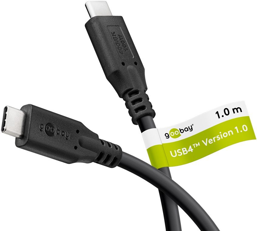 Goobay USB-C -Kabel USB4 100 W 40 Gbit/s Power Delivery 1 m - -Stecker> - Kabel - Digital/Daten von LumaTech
