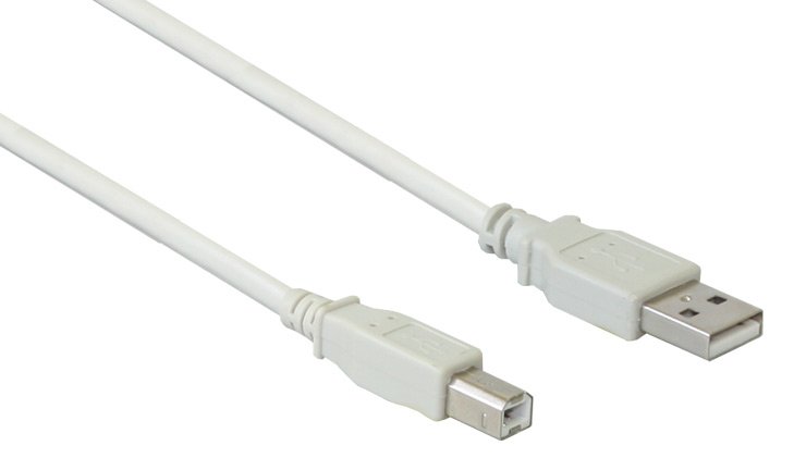 Good Connections Anschlusskabel USB 2.0 Stecker A an Stecker B - grau - 0,25m von LumaTech