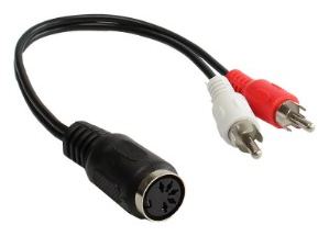 Good Connections Audio Adapter 2x Cinch Stecker an 5-pol DIN Buchse - 0,2m von LumaTech