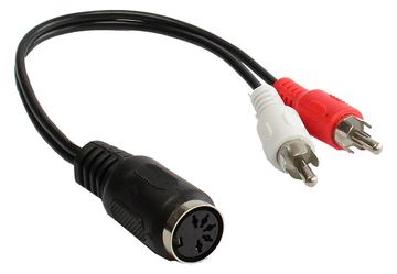 Good Connections Audio Adapter 5-pol DIN Buchse an 2x Cinch Stecker - 0,2m von LumaTech