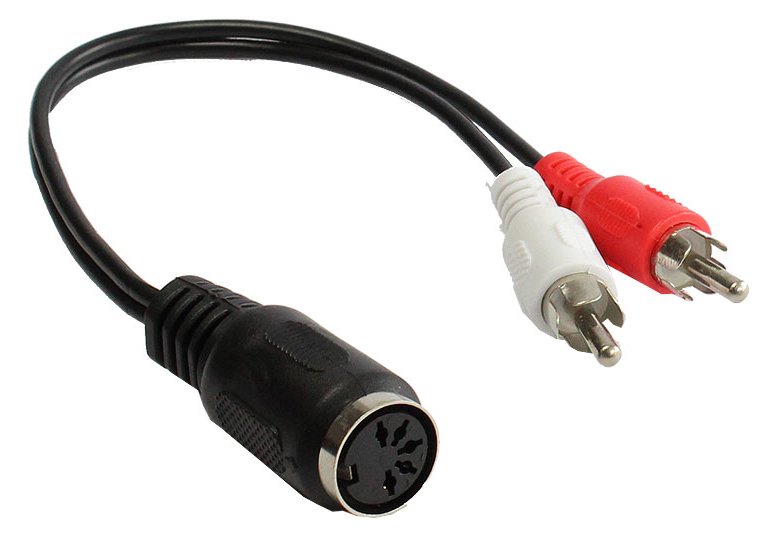 Good Connections Audio Adapter 5-pol DIN Buchse an 2x Cinch Stecker - 0,2m
