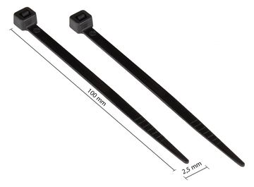 Good Connections KAB-10S25 - Kabelbinder mit paralleler Einführung - Nylon - Schwarz - 2,2 cm - V2 - -40 - 85 °C von LumaTech