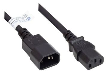 Good Connections P1430-S030 - 3 m - C14-Koppler - C13-Koppler - H05VV-F - 250 V - 10 A von LumaTech