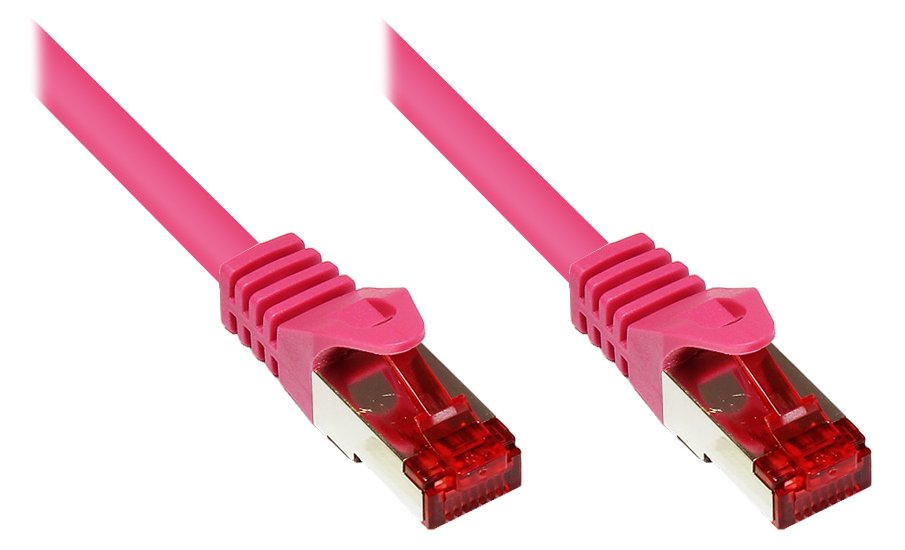 Good Connections RNS Patchkabel mit Rastnasenschutz - Cat. 6 - S/FTP - PiMF - PVC - 250MHz - magenta - 1,5m