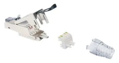IC Intracom Intellinet Modular Plug Cat6a 10G Shielded Toolless RJ45 Modular Field Termination Plug with Pull-ring, Ansicht 3