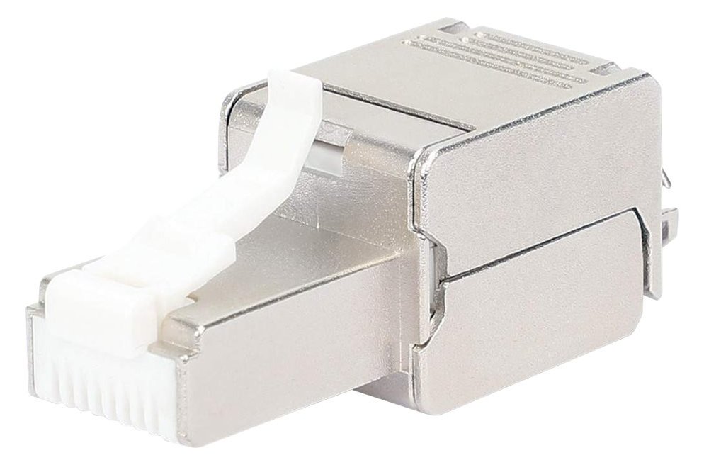 IC Intracom Intellinet Modular Plug Cat6a 10G Shielded Toolless RJ45 Modular Field Termination Plug, For Easy and Quick