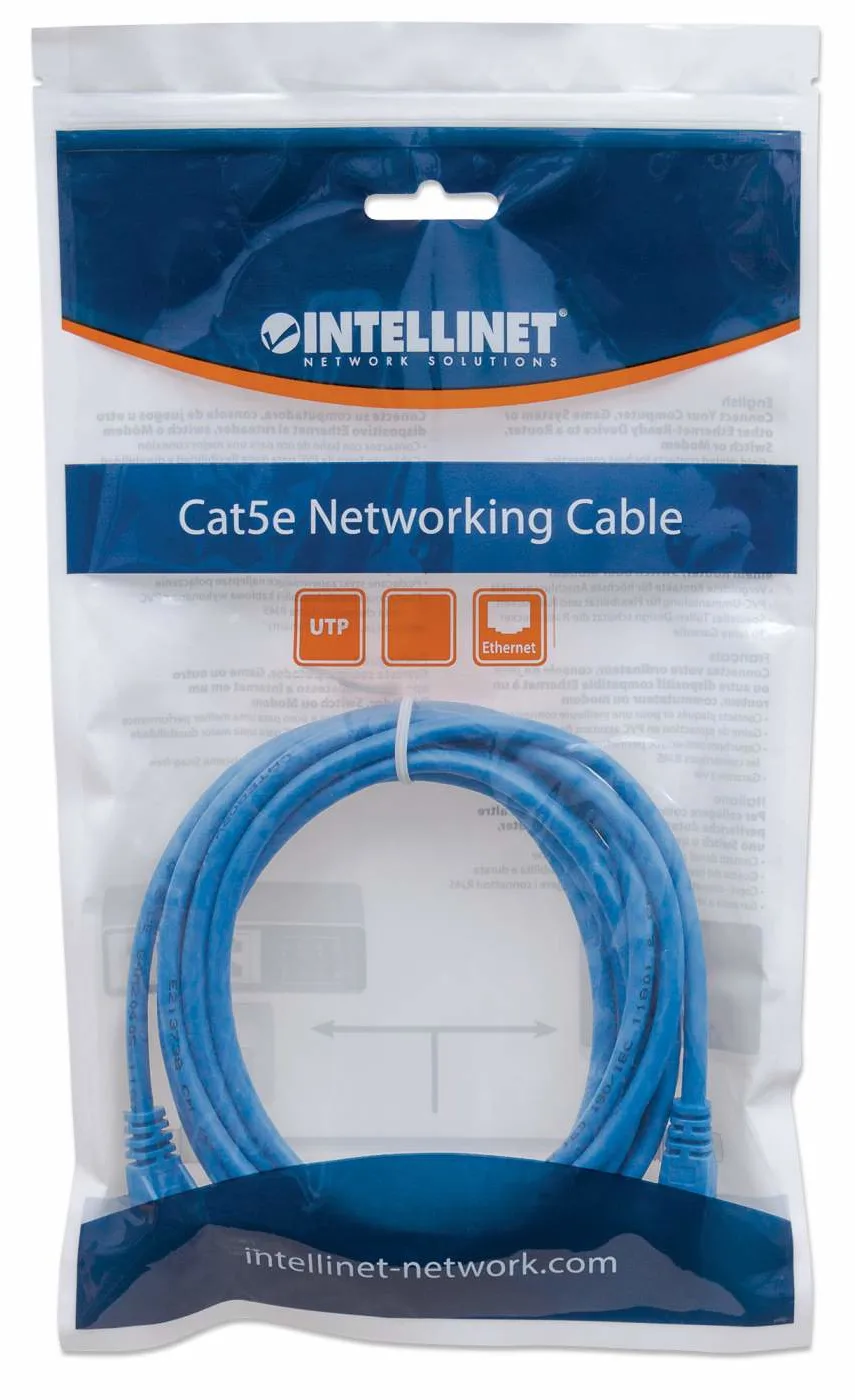 IC Intracom Intellinet Network Patch Cable, Cat6, 0.5m, Blue, CCA, U/UTP, PVC, RJ45 - Patch-Kabel - RJ-45 (M), Ansicht 4