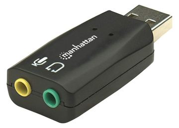 IC Intracom Manhattan USB-A Sound Adapter, USB-A to 3.5mm Mic-in and Audio-Out ports, 480 Mbps (USB 2.0) von LumaTech