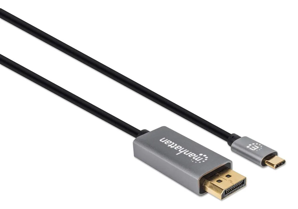 IC Intracom Manhattan USB-C to DisplayPort 1.4 Cable, 8K@60Hz, 2m, Male to Male, Black, Ansicht 2