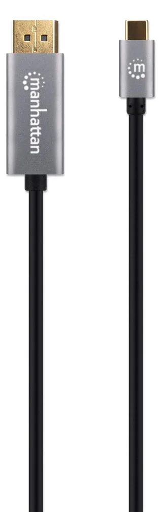 IC Intracom Manhattan USB-C to DisplayPort 1.4 Cable, 8K@60Hz, 2m, Male to Male, Black, Ansicht 4
