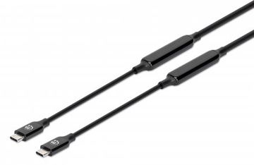 IC Intracom Manhattan USB-C to USB-C Cable, 5m, Male to Male, Black, 10 Gbps (USB 3.2 Gen2 aka USB 3.1) von LumaTech