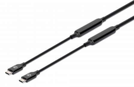 IC Intracom Manhattan USB-C to USB-C Cable, 5m, Male to Male, Black, 10 Gbps (USB 3.2 Gen2 aka USB 3.1) von LumaTech