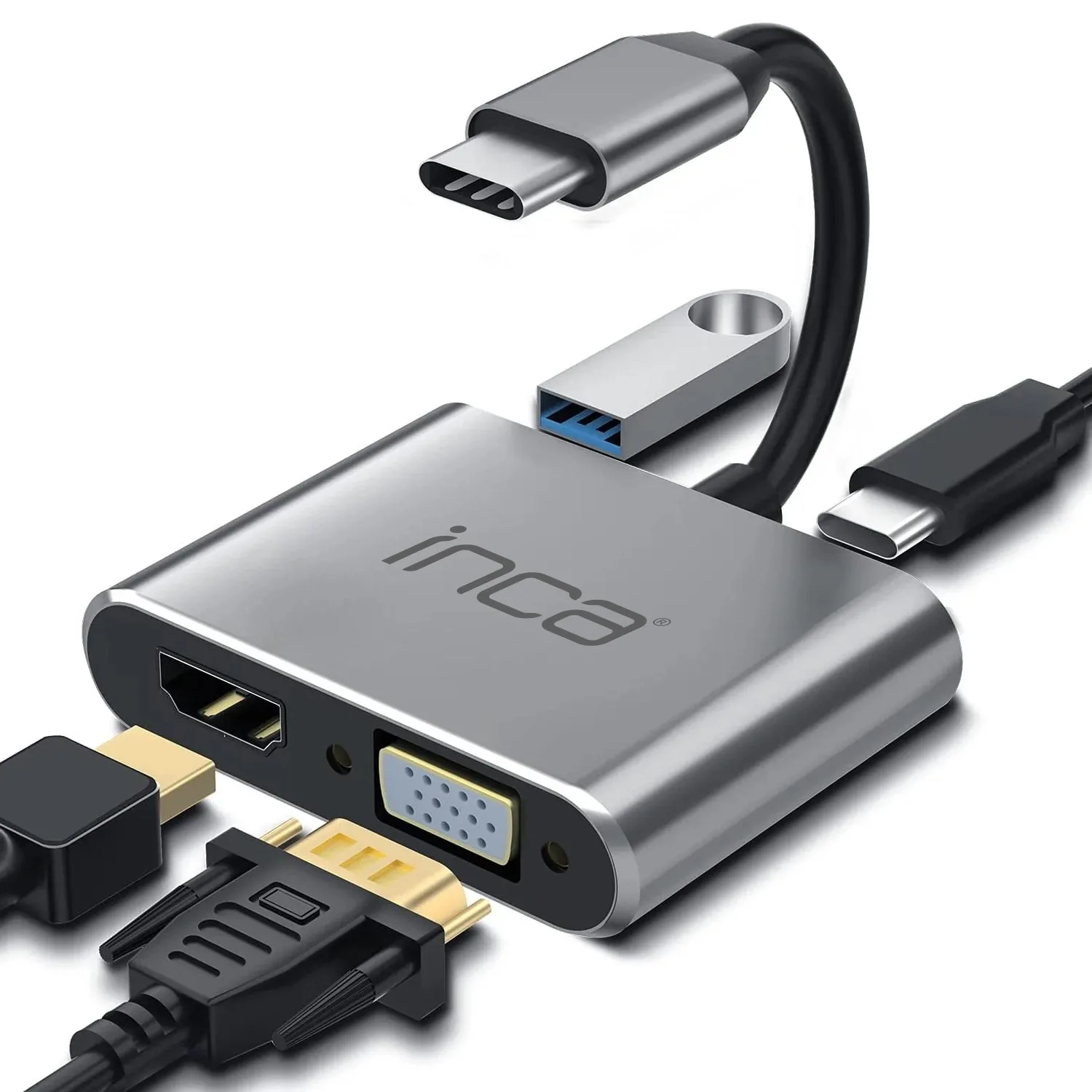 INCA Adapter ITPC-06TX USB-C 4-in-1 - Adapter, Ansicht 2