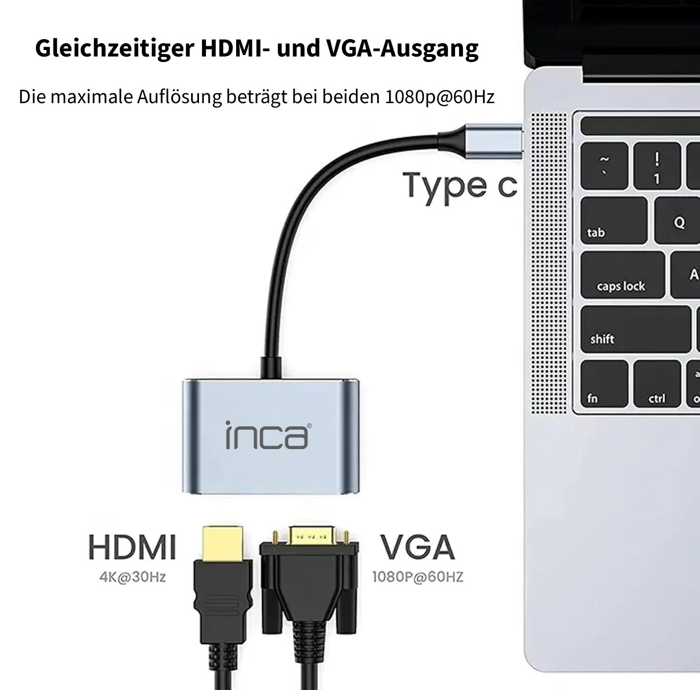 INCA Adapter ITPC-06TX USB-C 4-in-1 - Adapter, Ansicht 3
