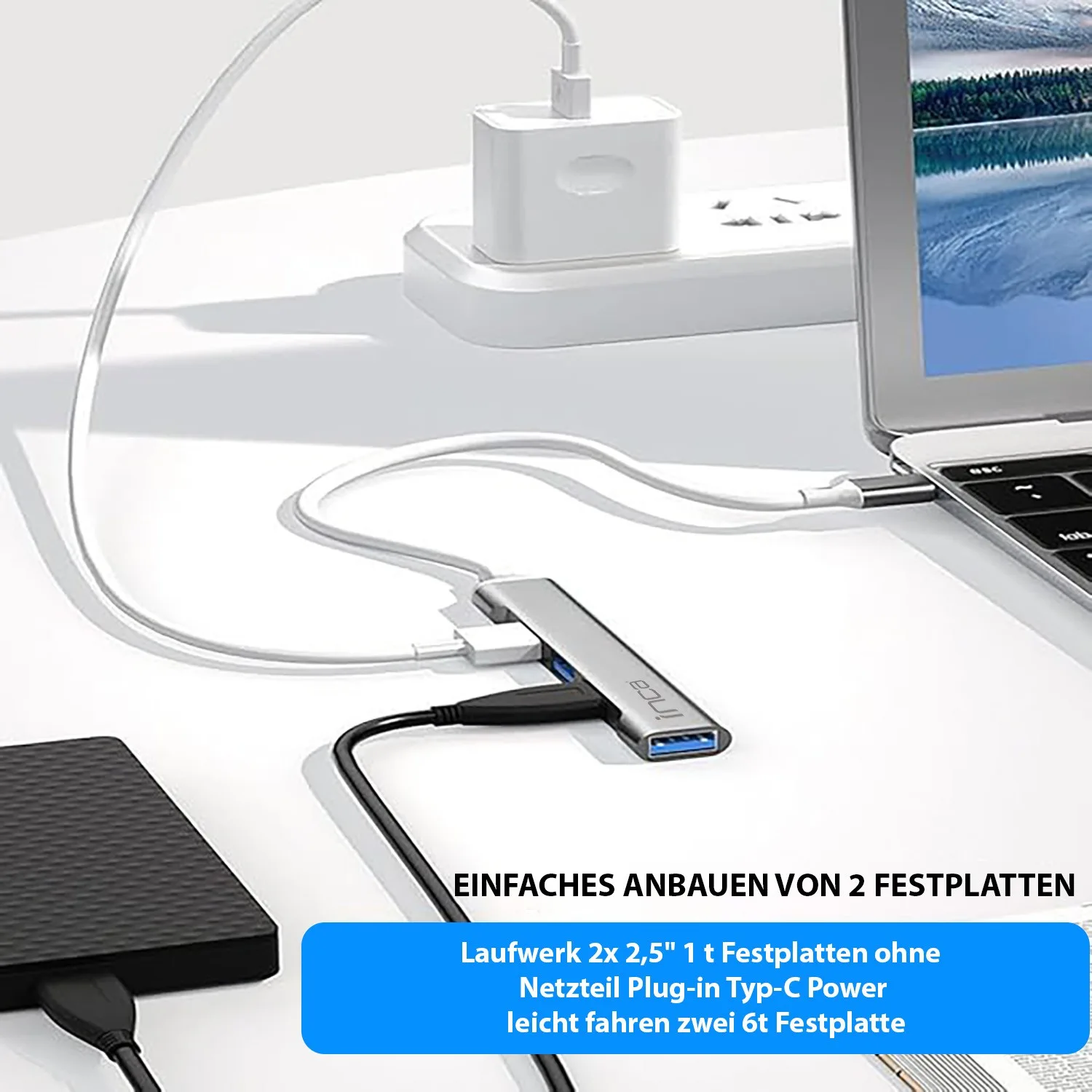 INCA Adapter IUSB-04TX Typ C USB Eingang 2.0/3.0 Ausgang - Adapter, Ansicht 3