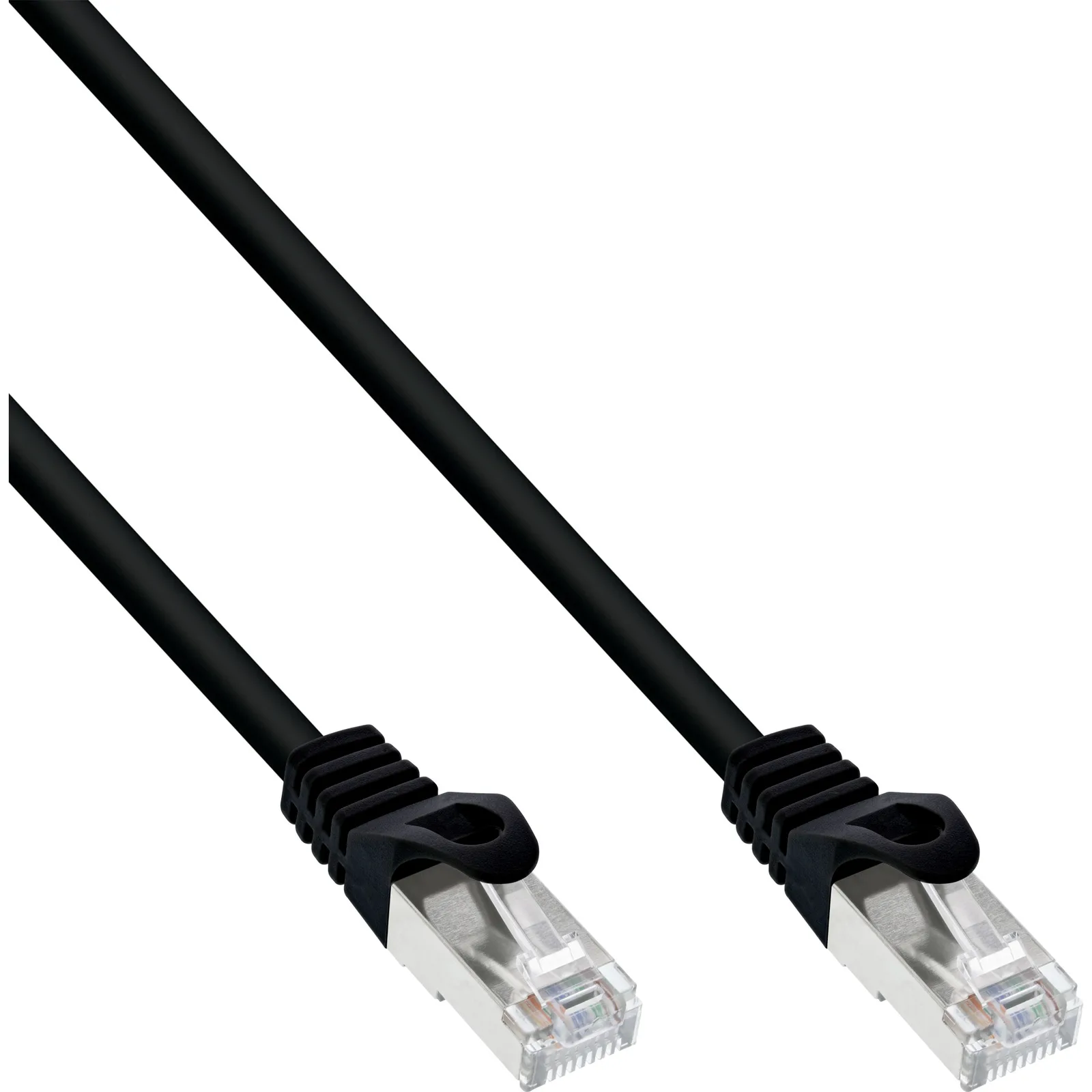 InLine 40er B-Pack Patchkabel - SF/UTP - Cat.5e - schwarz - 2m, Ansicht 2