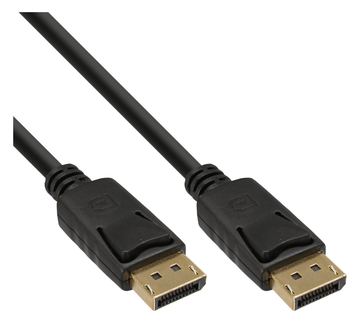 InLine DisplayPort Kabel - schwarz - vergoldete Kontakte - 0,3m von LumaTech