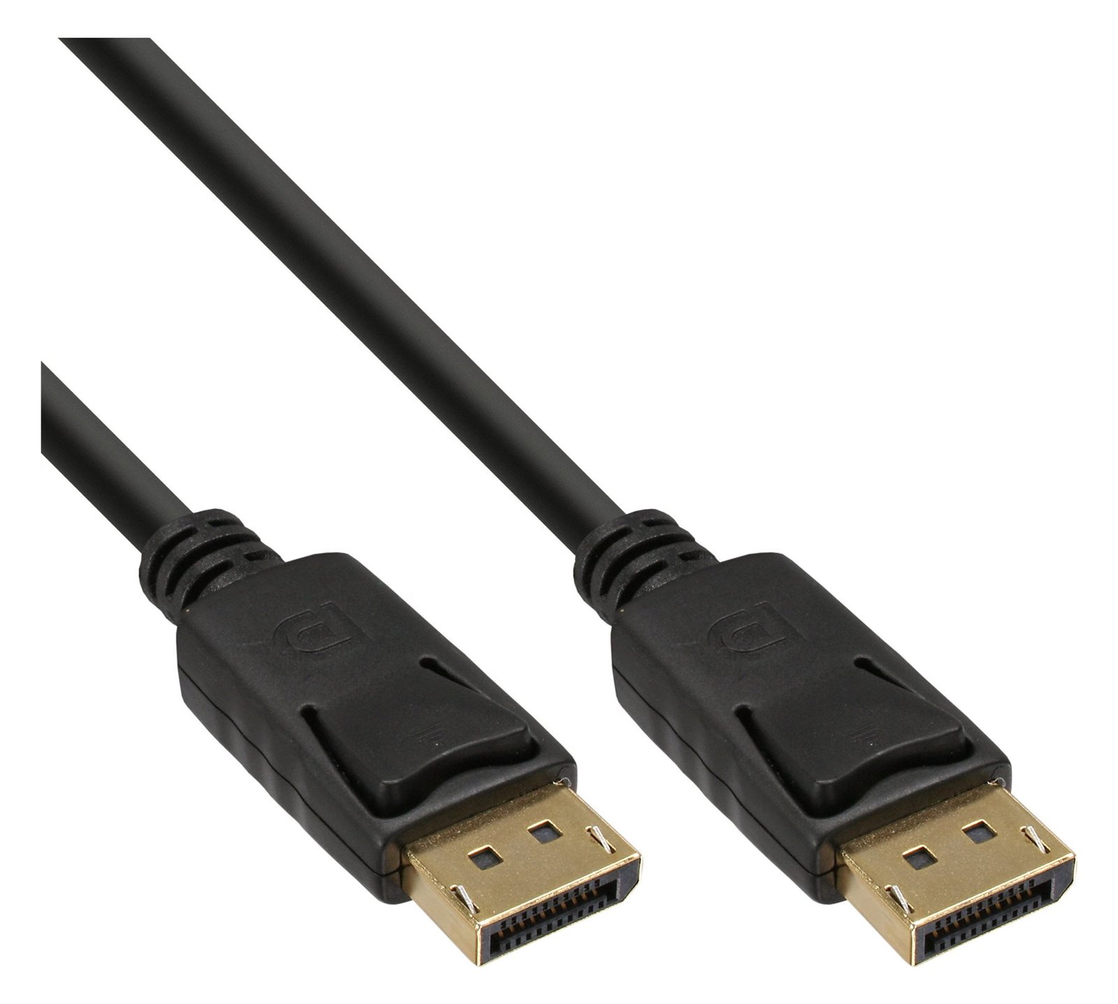 InLine DisplayPort Kabel - schwarz - vergoldete Kontakte - 0,3m von LumaTech