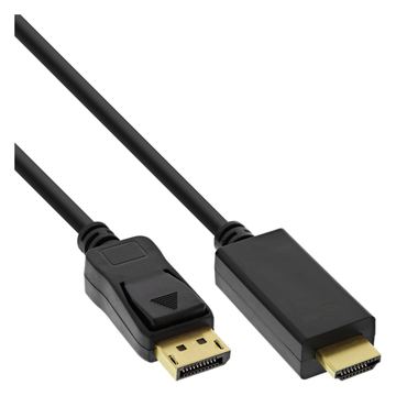 InLine DisplayPort zu HDMI Konverter Kabel - 4K/60Hz - schwarz - 1,5m von LumaTech