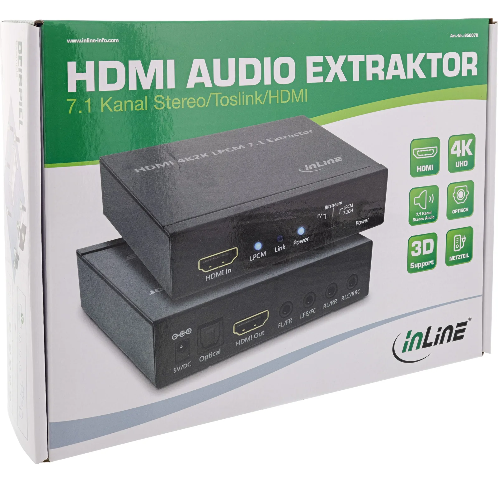 InLine HDMI Audio Extraktor/Signaltrenner - Eingang 4K2K HDMI, Ansicht 3