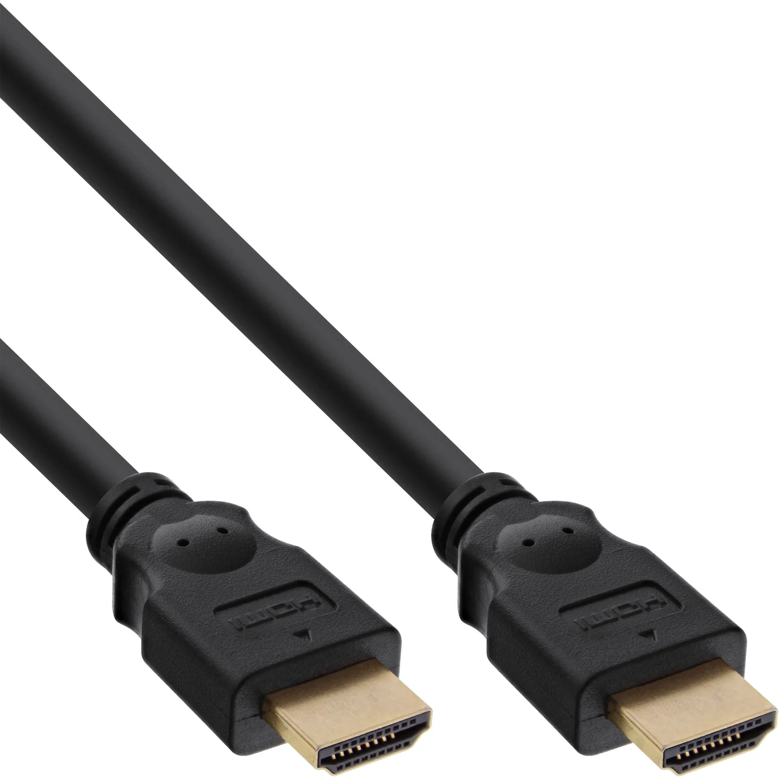 InLine HDMI Kabel - HDMI-High Speed - ST / ST - verg. Kontakte - schwarz - 10m, Ansicht 2