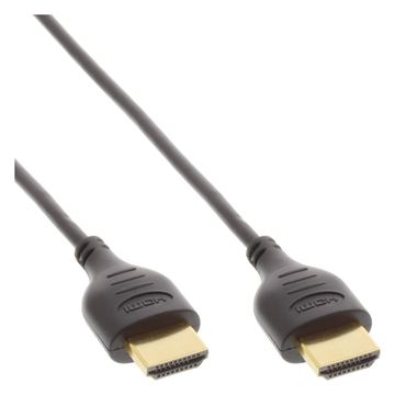 InLine HDMI Superslim Kabel A an A - HS mit Eth. - Premium - schwarz / gold - 1,8m von LumaTech