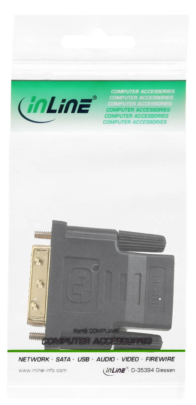 InLine HDMI-DVI Adapter - HDMI Buchse auf DVI Stecker - 4K2K, Ansicht 2