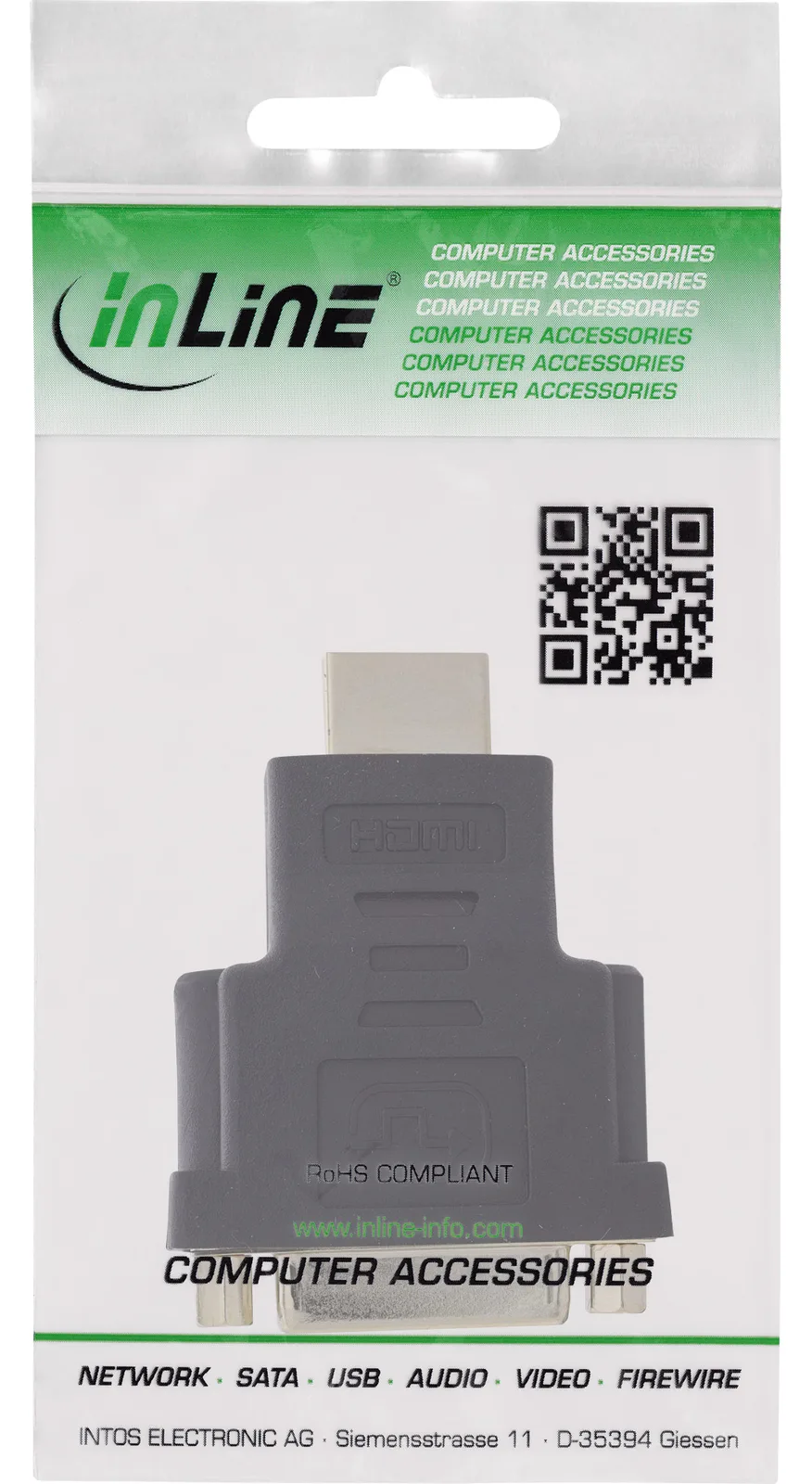 InLine HDMI-DVI Adapter - HDMI Stecker auf DVI Buchse - 4K2K, Ansicht 3