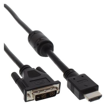 InLine HDMI-DVI Adapterkabel - 19pol Stecker auf 18+1 Stecker - mit Ferrit - 1,8m