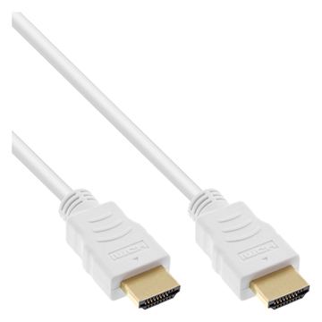 InLine HDMI-High Speed Kabel mit Eth. - Premium - ST / ST - weiß / gold - 2m von LumaTech