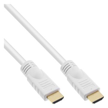 InLine HDMI-High Speed Kabel mit Eth. - Premium - ST / ST - weiß / gold - 5m von LumaTech