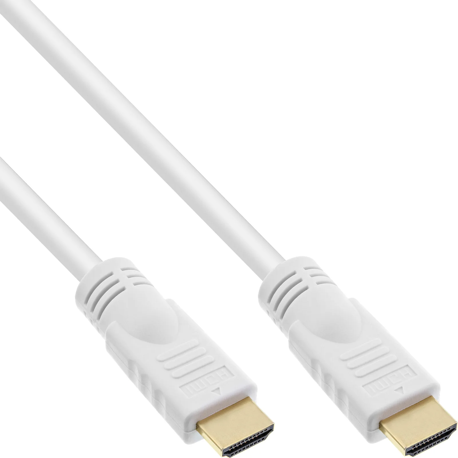 InLine HDMI-High Speed Kabel mit Eth. - Premium - ST / ST - weiß / gold - 5m, Ansicht 2