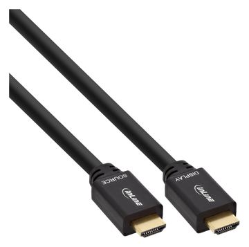 InLine HDMI-High Speed Kabel mit Ethernet - ST / ST - aktiv - schwarz / gold - 30m von LumaTech