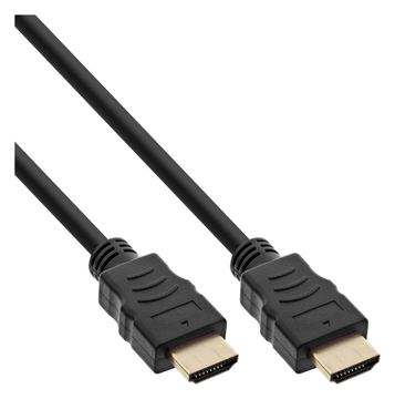 InLine HDMI-High Speed Kabel mit Ethernet - ST / ST - schwarz / gold - 0,5m von LumaTech