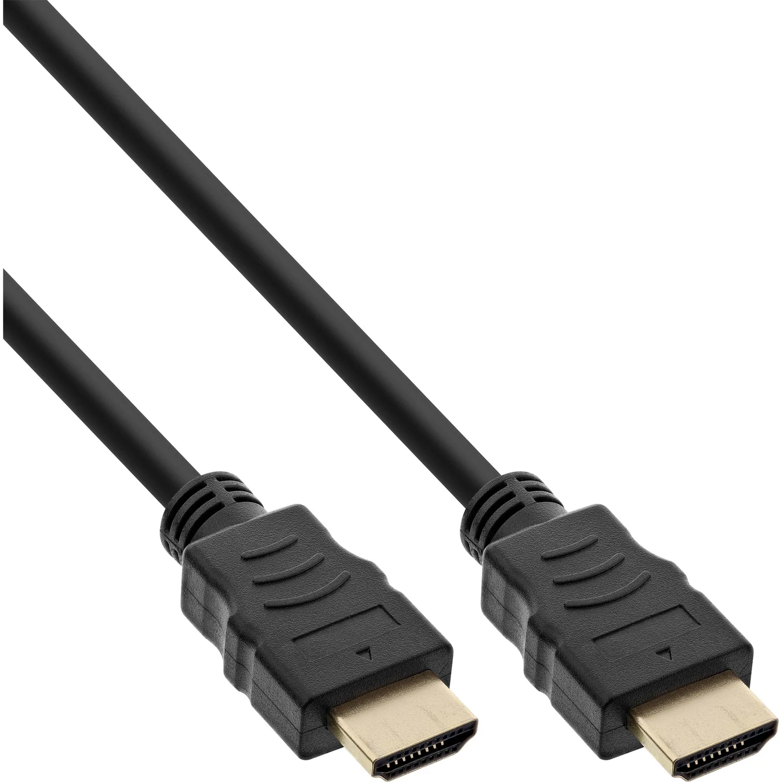 InLine HDMI-High Speed Kabel mit Ethernet - ST / ST - schwarz / gold - 0,5m, Ansicht 2