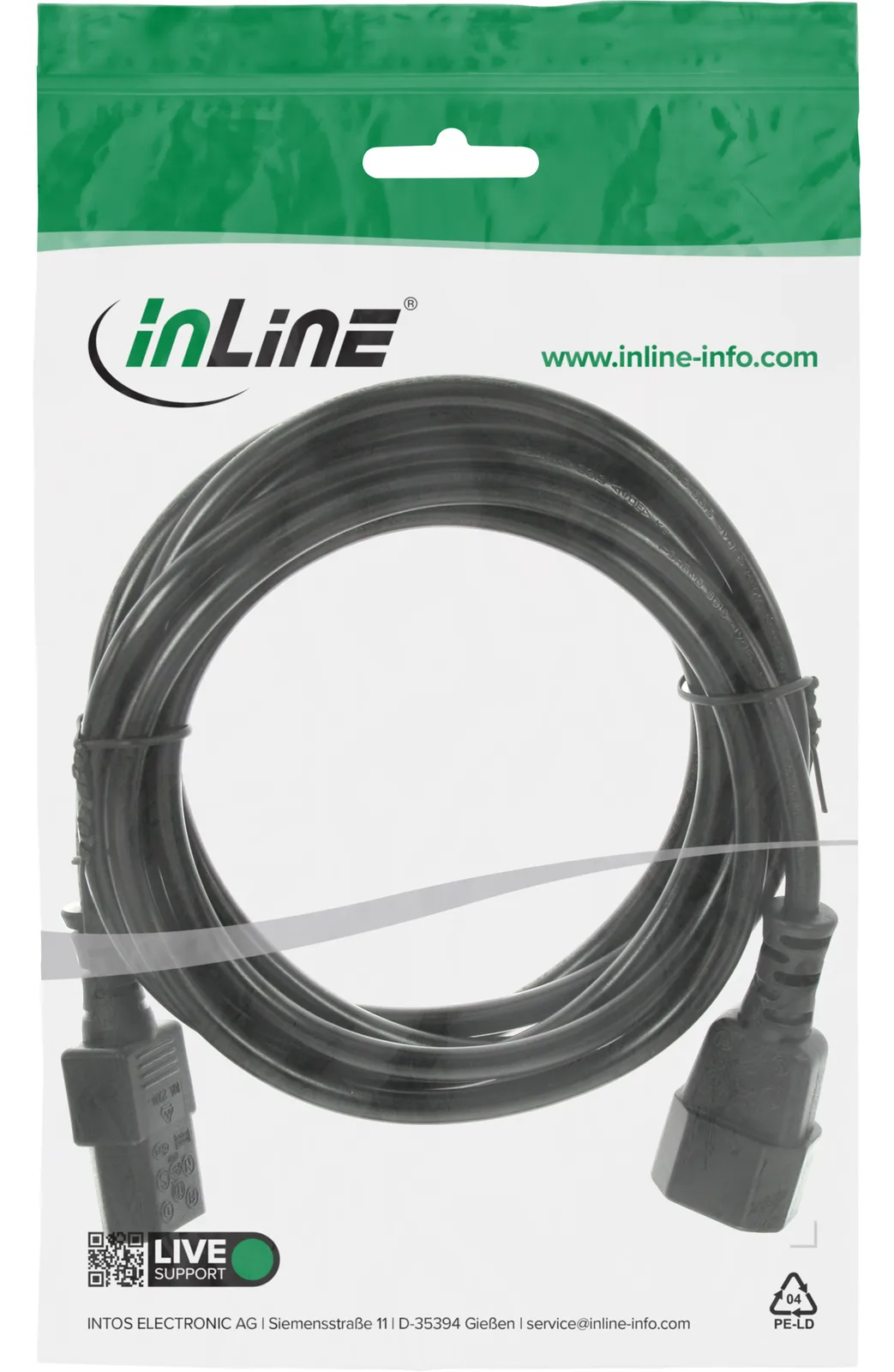 InLine Kaltgeräteverlängerung - C13 auf C14 - 5m, Ansicht 3
