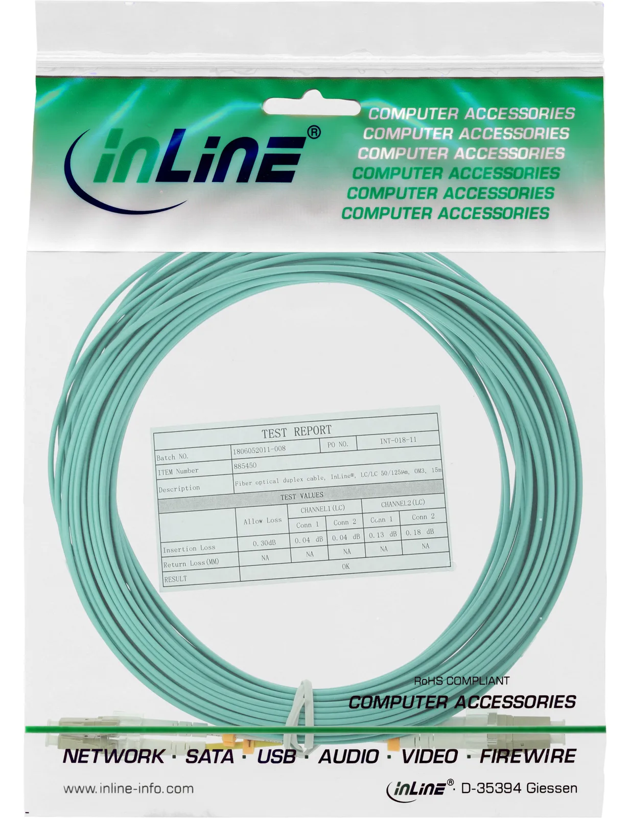 InLine LWL Duplex Kabel - LC/LC - 50/125µm - OM3 - 10m, Ansicht 3
