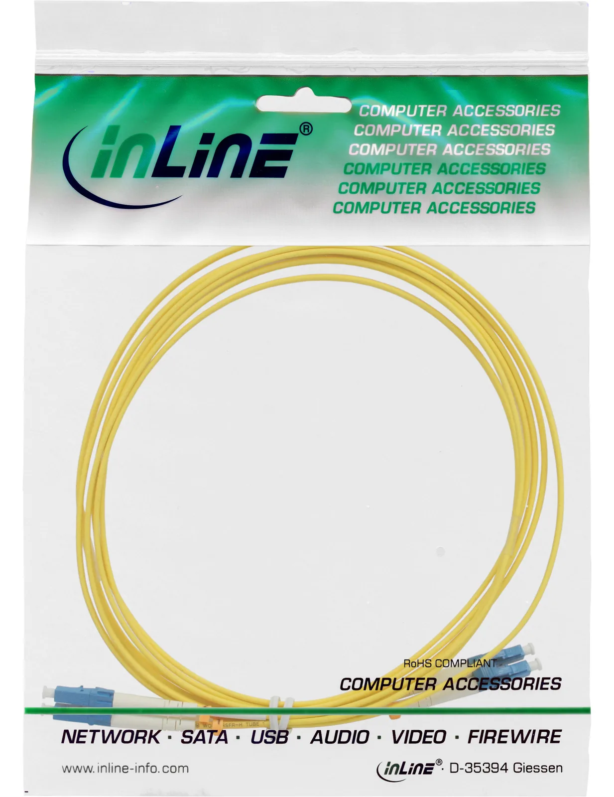 InLine LWL Duplex Kabel - LC/LC - 9/125µm - OS2 - 0,5m, Ansicht 2